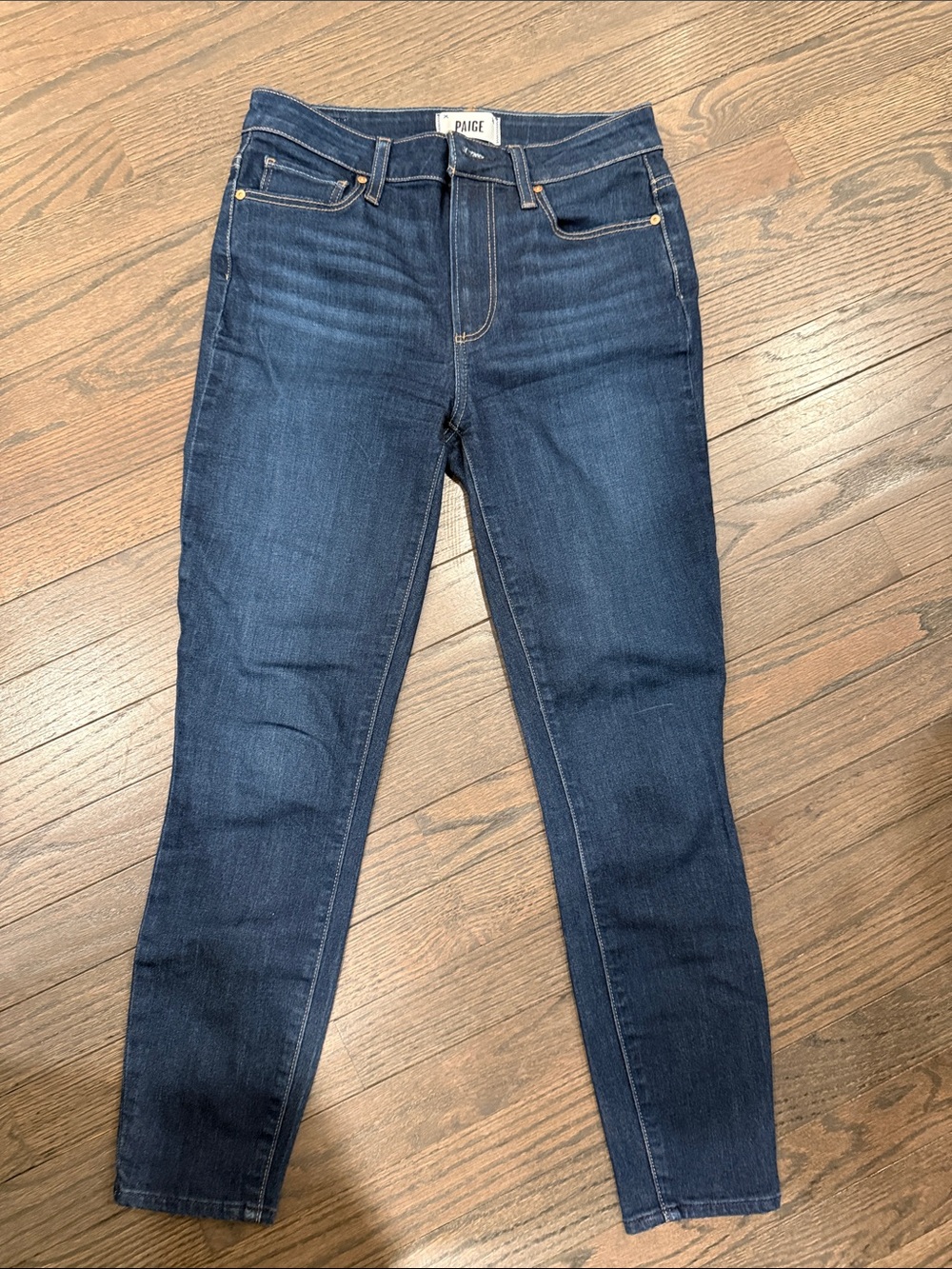 PAIGE Hoxton Crop High-Rise Dark Blue Women's Jeans size 26